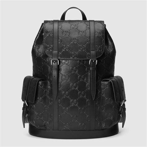 gucci embossed backpack|Gucci gg embossed wallet.